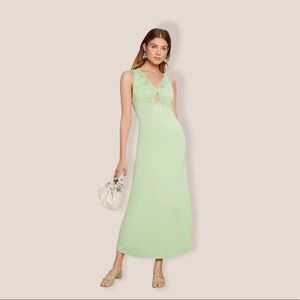 Key hole, cut out neck long dress